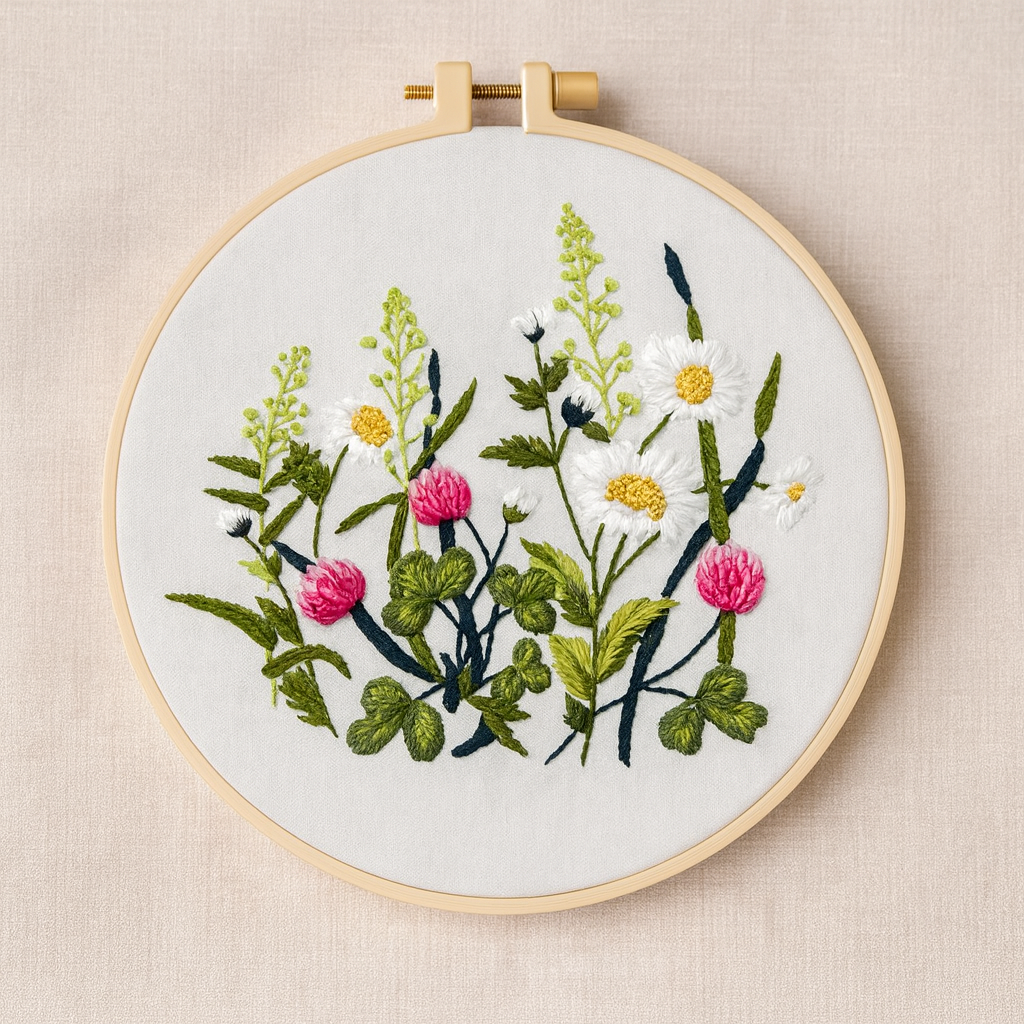 Floral DIY Embroidery Design: Dream π