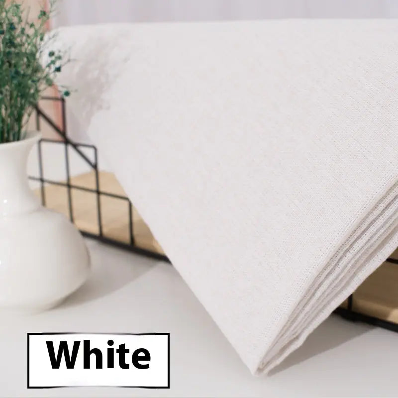 Natural Cotton Linen Fabric – The Perfect Embroidery Base in White, Beige & Yellow