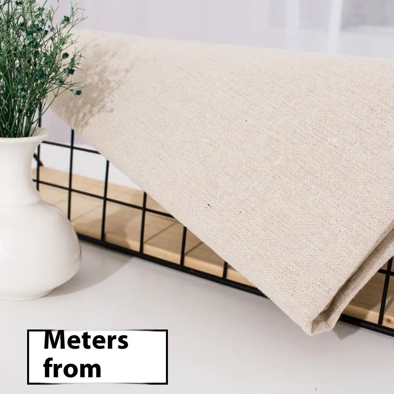 Natural Cotton Linen Fabric – The Perfect Embroidery Base in White, Beige & Yellow