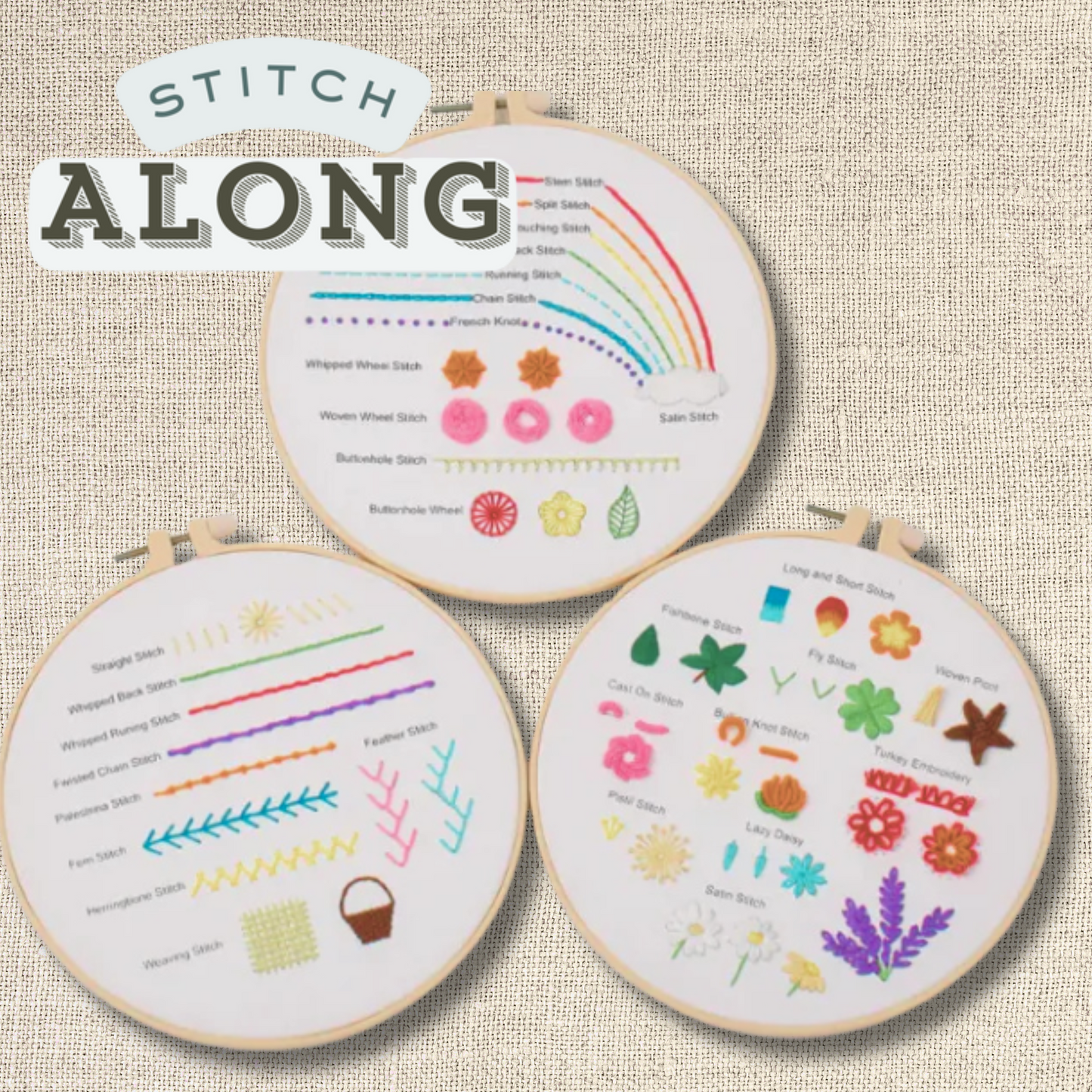 Essential Stitches Sampler Kit 1 - Stitch Along