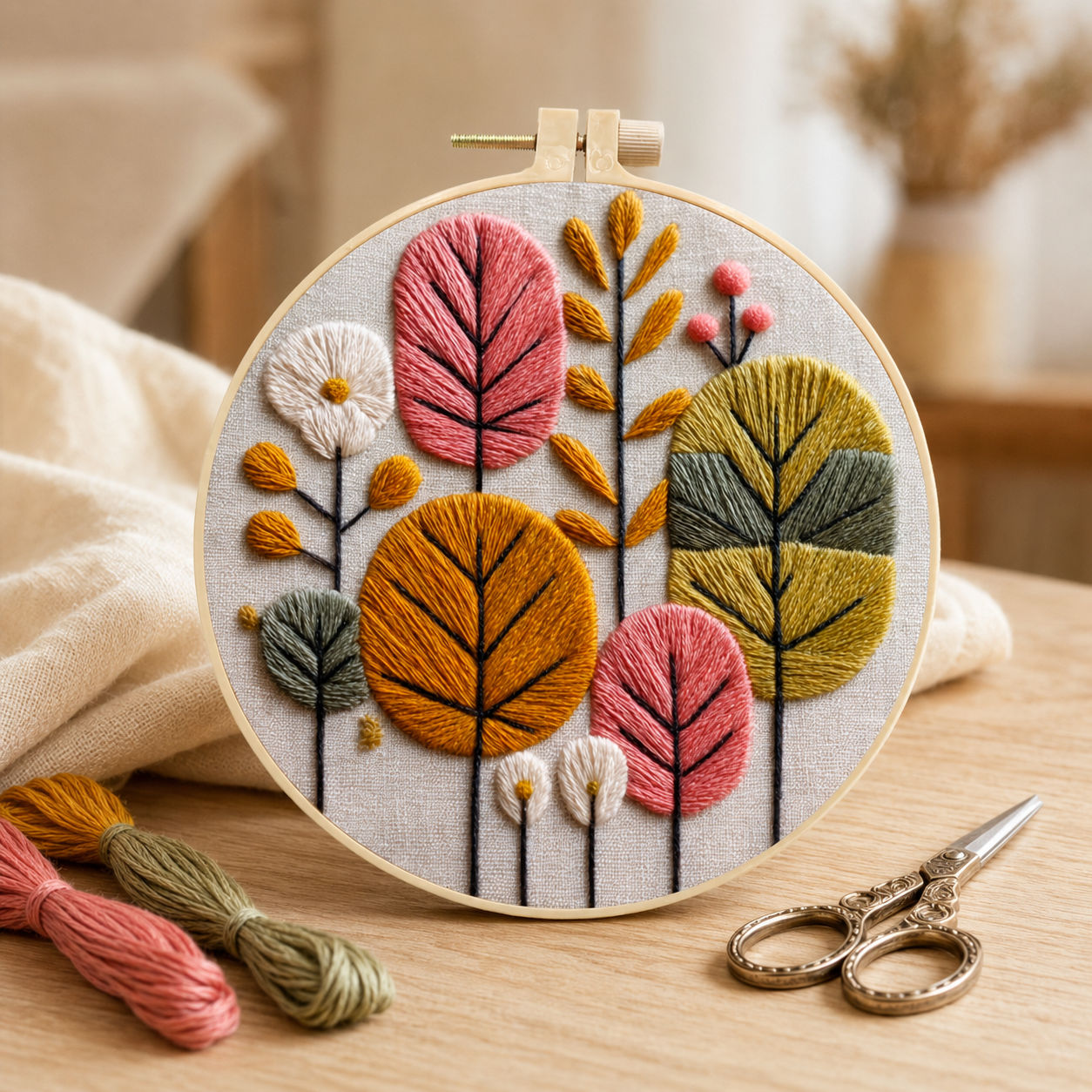 Fall Grove Embroidery Kit