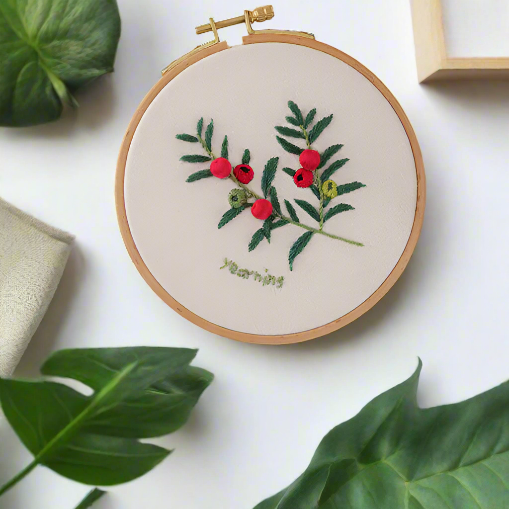 Berry Branch - Beginner Embroidery Kit
