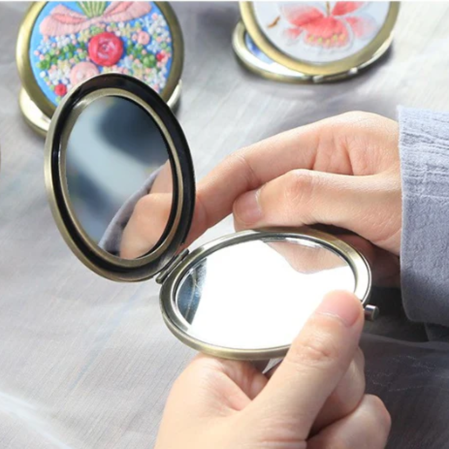 Makeup Mirror Embroidery Project