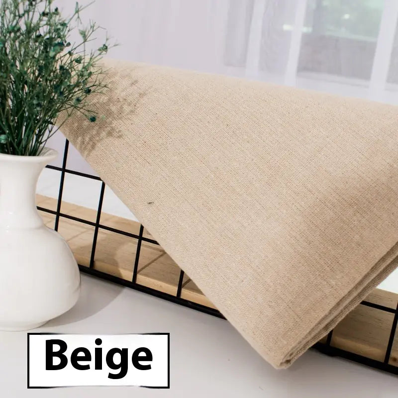 Natural Cotton Linen Fabric – The Perfect Embroidery Base in White, Beige & Yellow