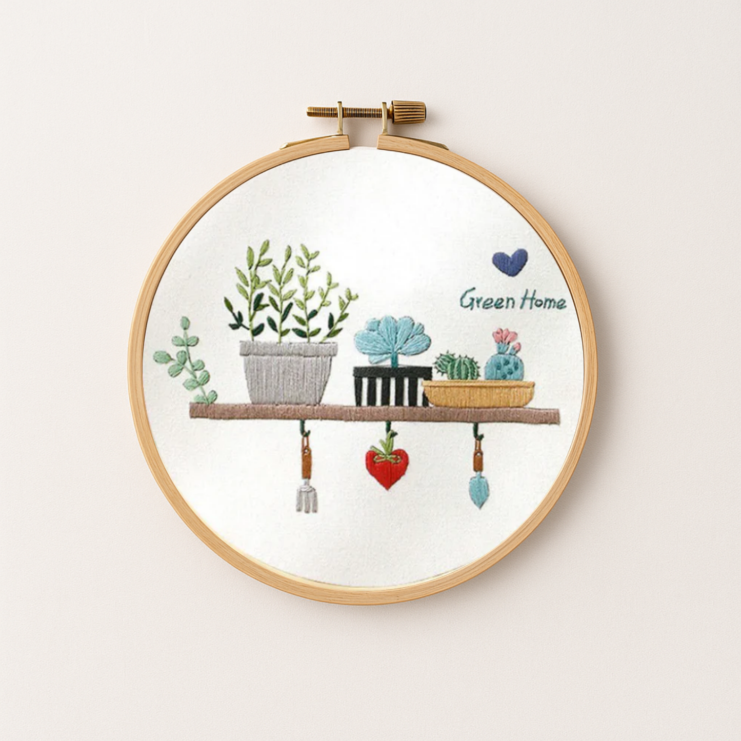 Green Home Embroidery Kit