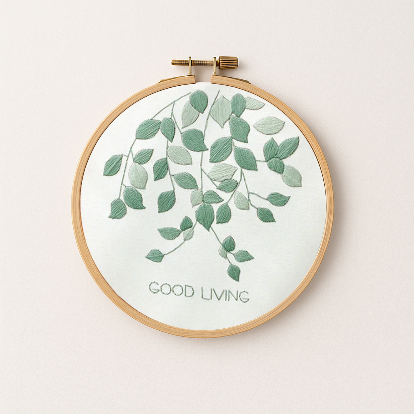 Green Leaves Embroidery Design