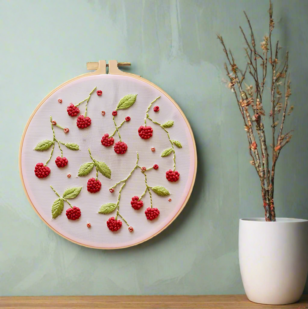 Cherry Pattern Embroidery Starter DIY Kit