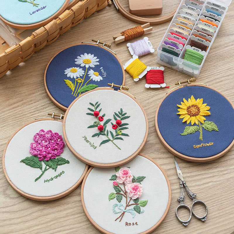 Hydrangea Delicate Blooms – Beginner Floral Embroidery Kit