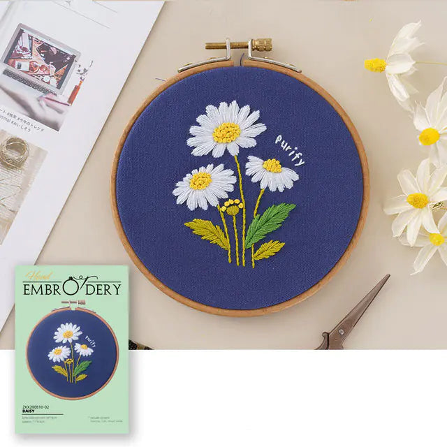 Purify Delicate Blooms – Beginner Floral Embroidery Kit
