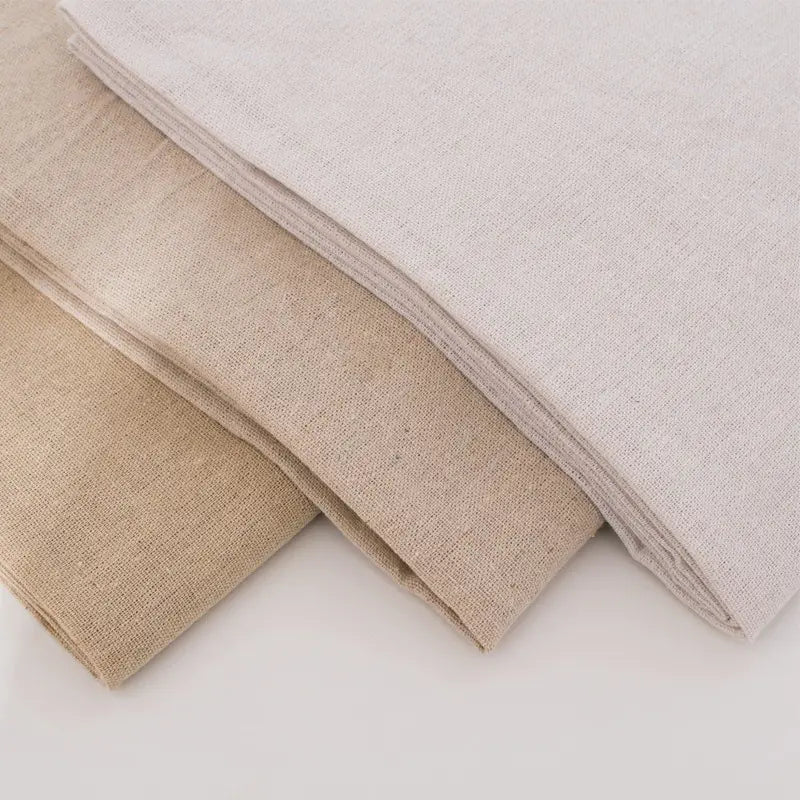 Natural Cotton Linen Fabric – The Perfect Embroidery Base in White, Beige & Yellow