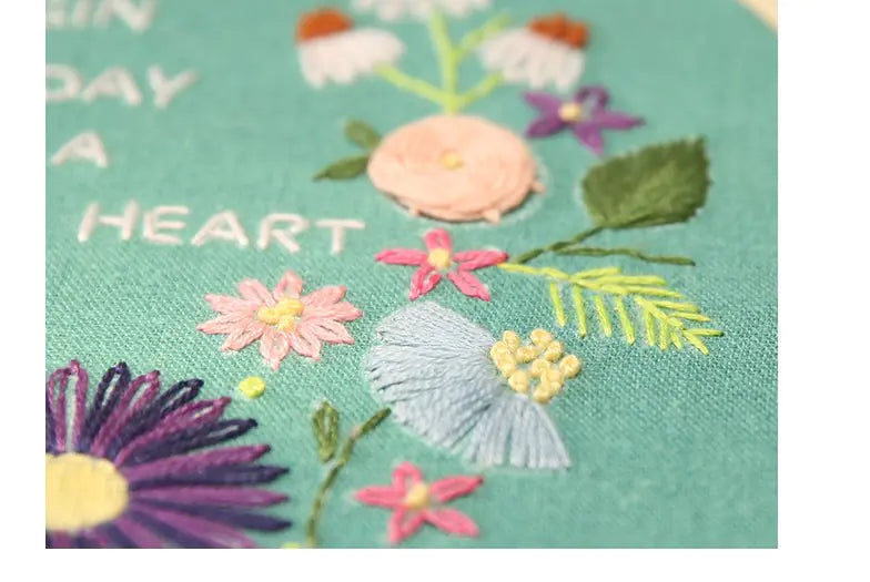 Love in Spring - DIY 3D Floral Embroidery Craft Kit – Handcrafted Design