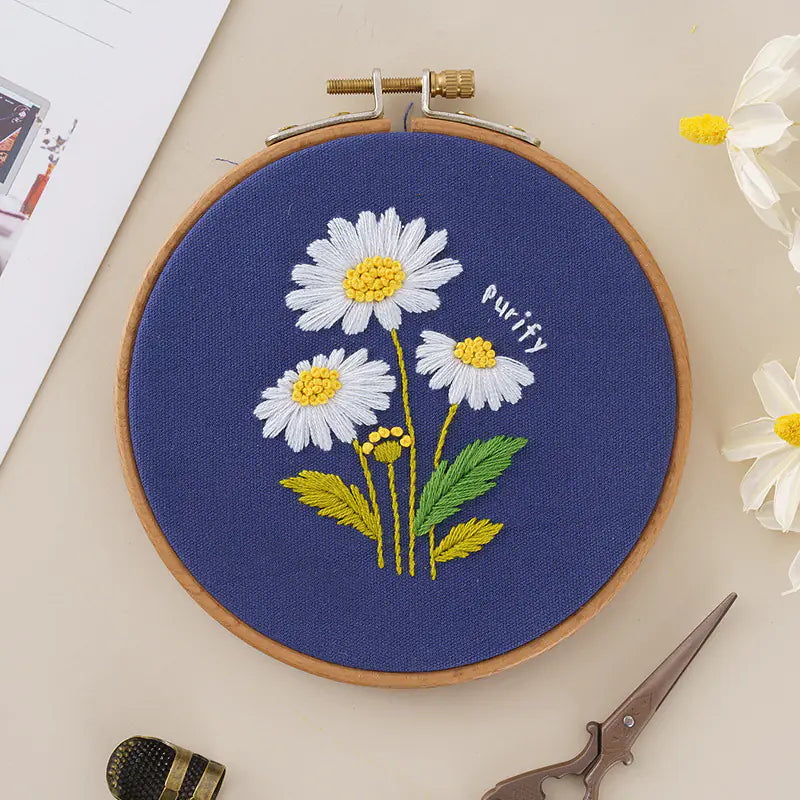 Purify Delicate Blooms – Beginner Floral Embroidery Kit