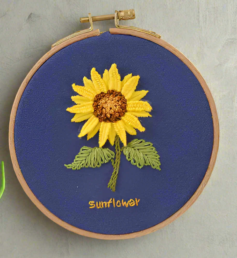 Yellow Delicate Bloom – Beginner Floral Embroidery Kit