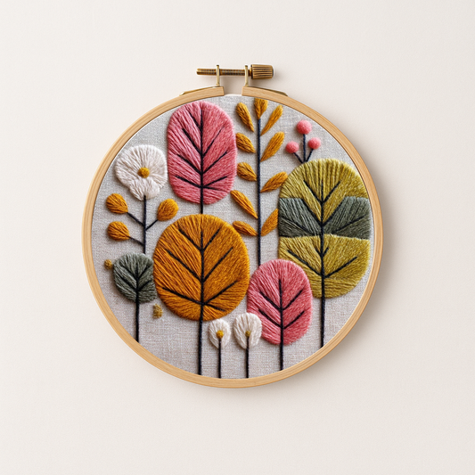 Fall Grove Embroidery Kit