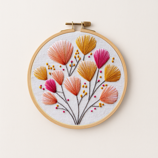 Fall Bloom Bouquet Embroidery Kit.