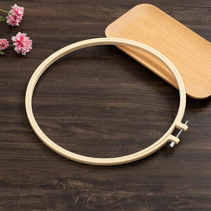 Imitation Bamboo Embroidery Hoop in Beige 12cm