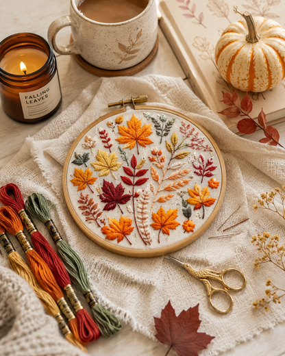 Autumn Leaves Embroidery Kit
