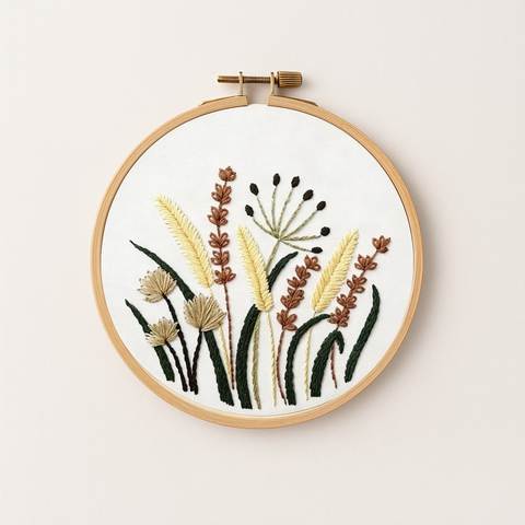 Autumn plants embroidery kit