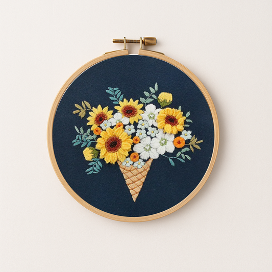 Sunflower Bouquet Embroidery Design