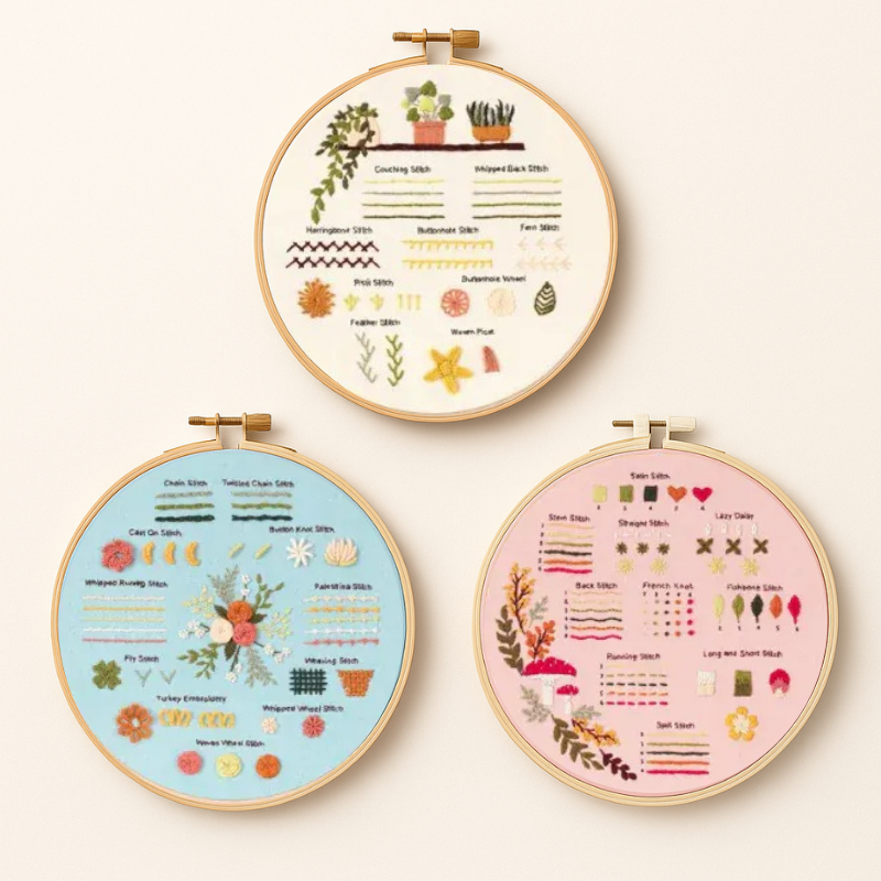 Essential Stitches Kit including 3 Designs