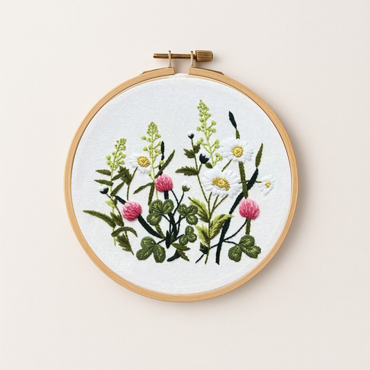 Floral Design Embroidery Kit