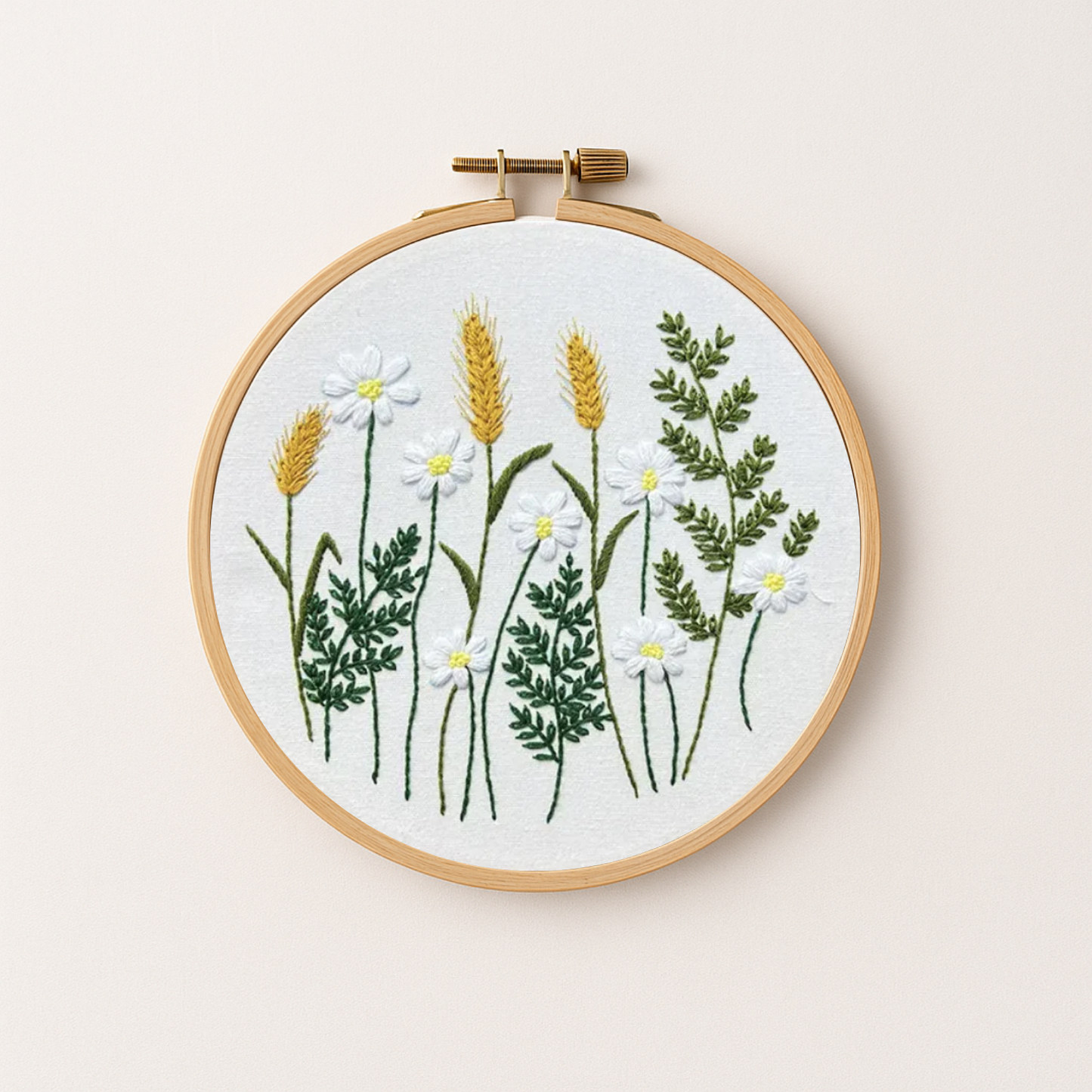 Wheat and Flowers Embroidery Kit