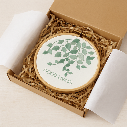 Breath of Spring Collection – Spring Breeze | Beginner Floral Embroidery Kit | Pre-Printed DIY Craft Set