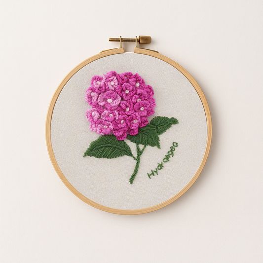 Hydrangea Embroidery Design