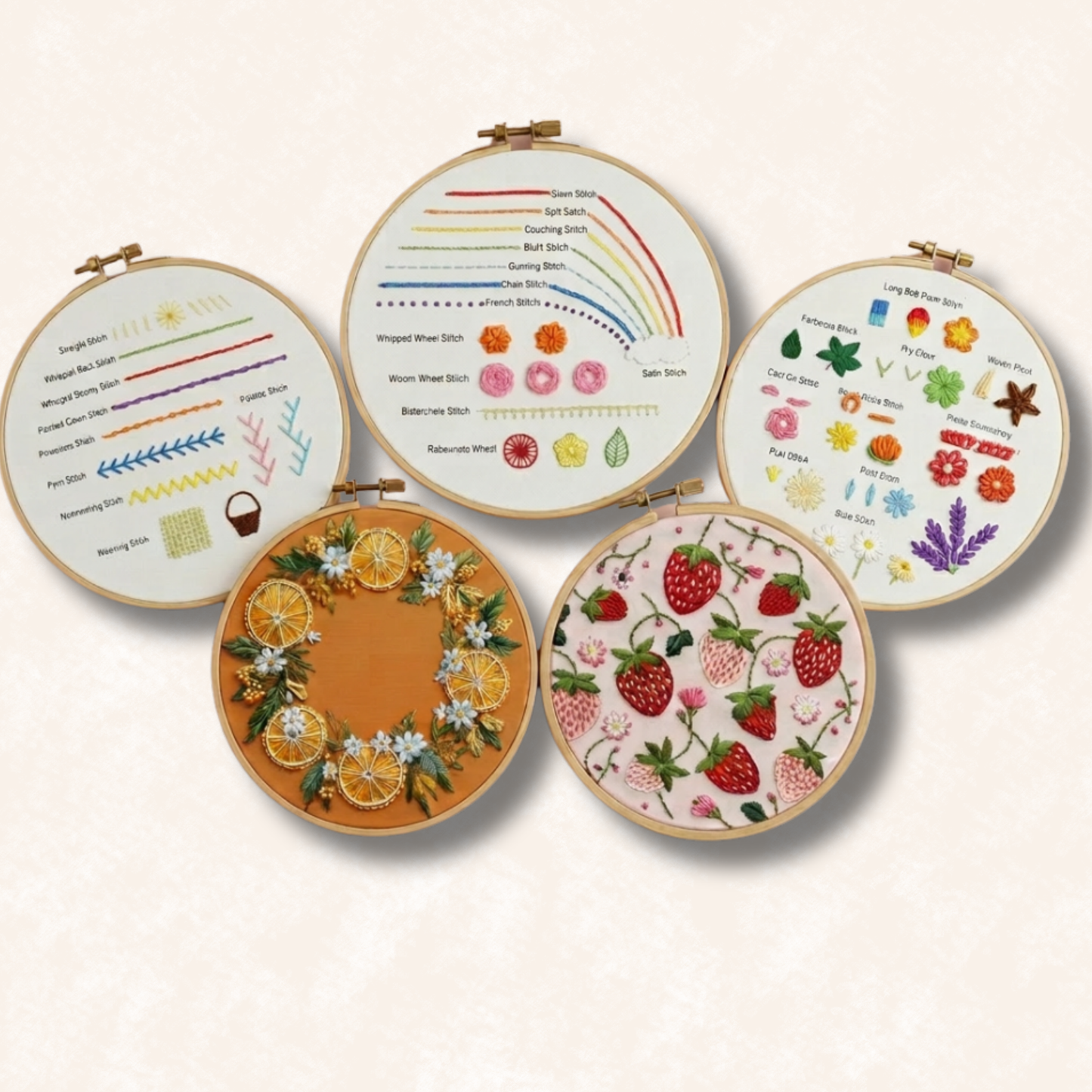 Learn & Stitch Strawberry & Orange Bundle