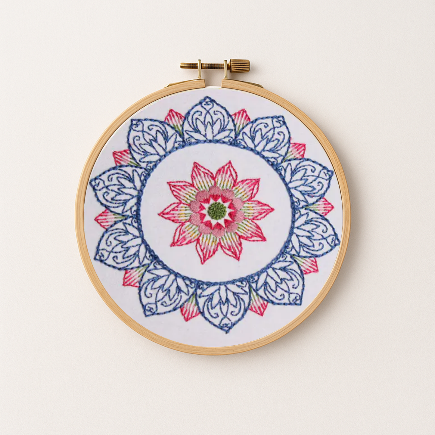 Lotus flower Embroidery Design