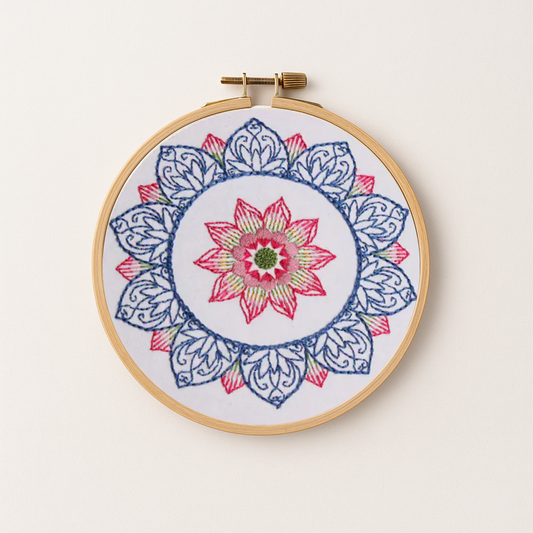 Lotus flower Embroidery Design
