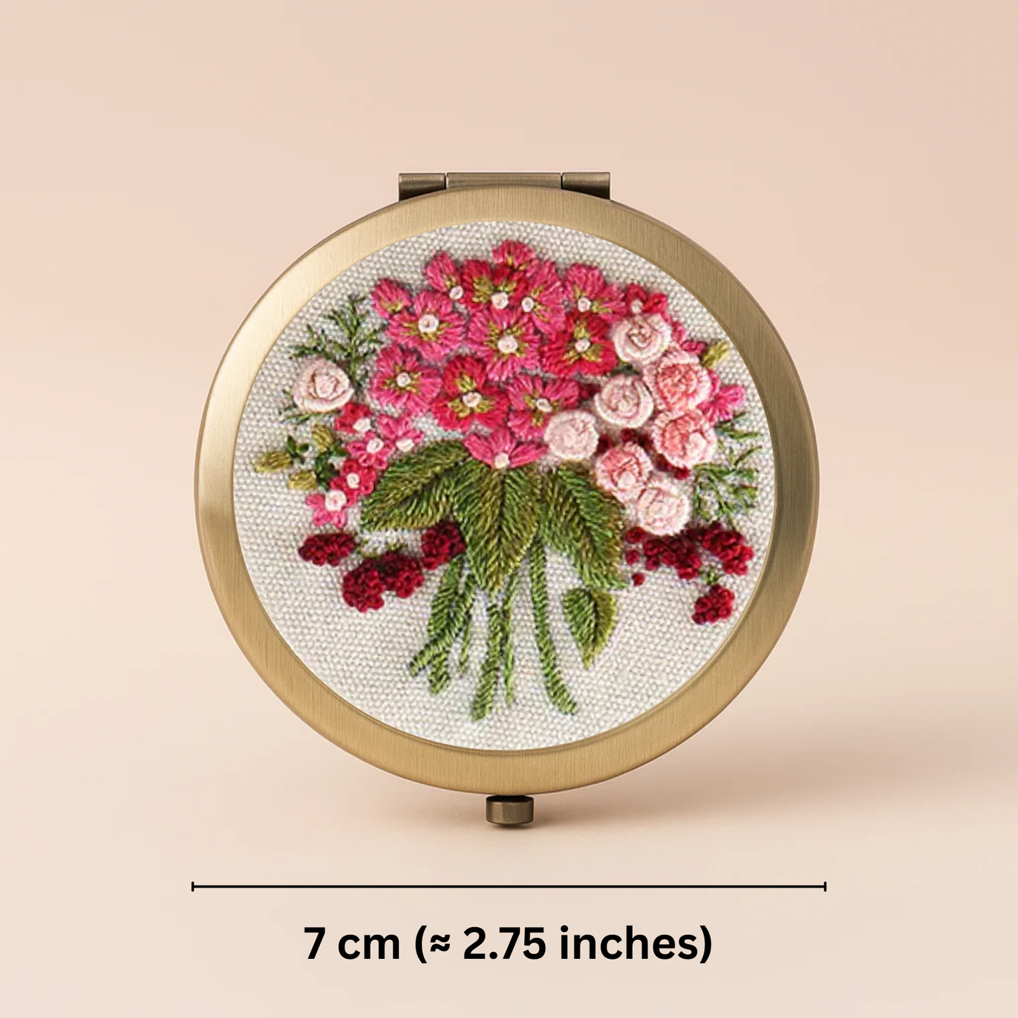 Embroidered Makeup Mirror