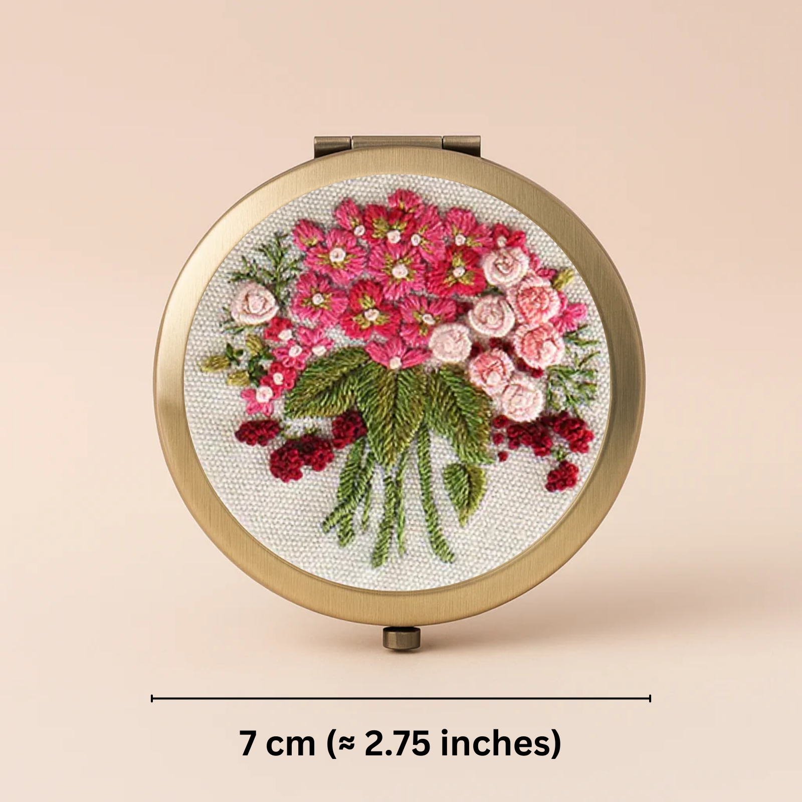 Embroidered Makeup Mirror