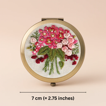 Embroidered Makeup Mirror