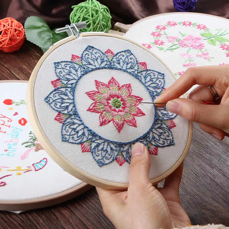Lotus Flower DIY Embroidery Starter Kit – A Beautiful Beginning for Beginner Crafters