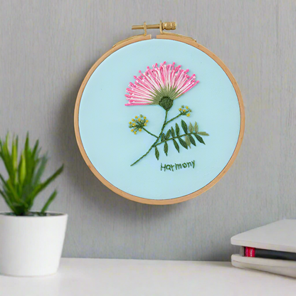 Harmony Delicate Blooms – Beginner Floral Embroidery Kit