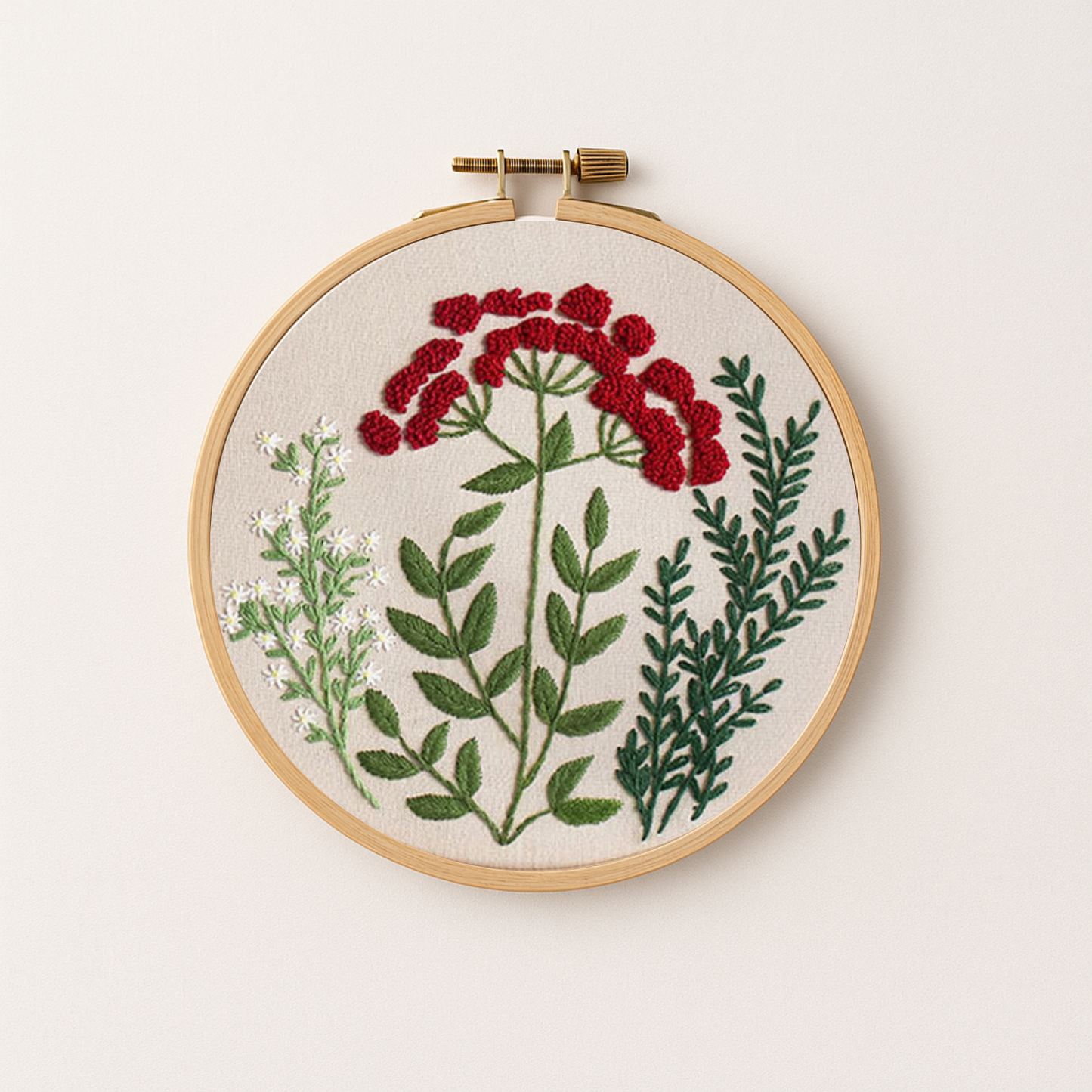 Red flower embroidery design