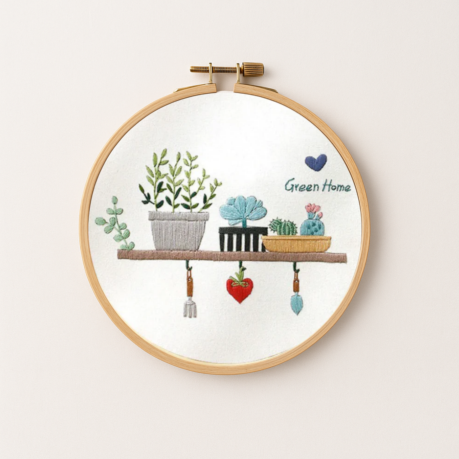 Green Home Embroidery Kit