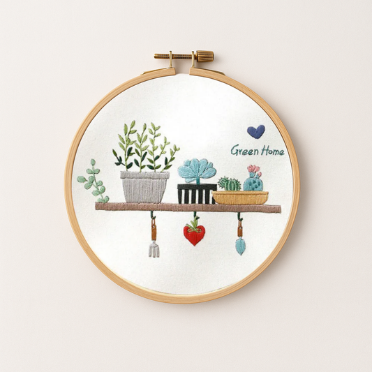 Green Home Embroidery Kit