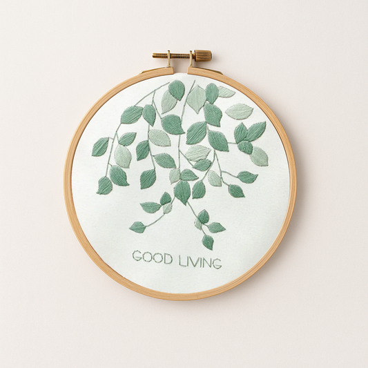 Green Leaves Embroidery Design