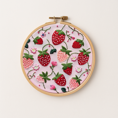 Strawberry Embroidery Design