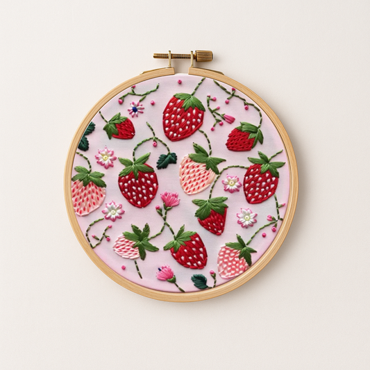 Strawberry Embroidery Design
