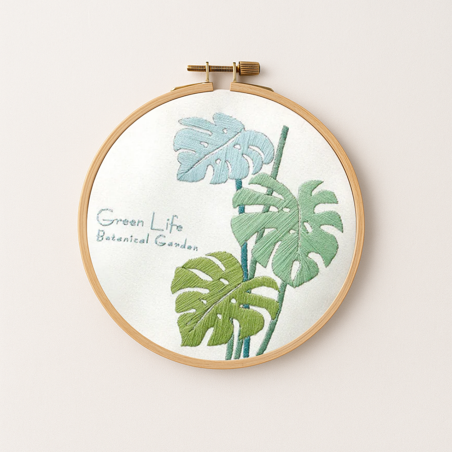Green Leaves Embroidery Design