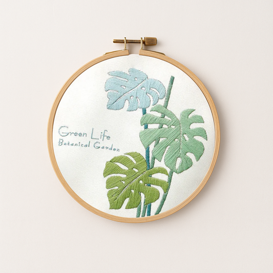 Green Leaves Embroidery Design