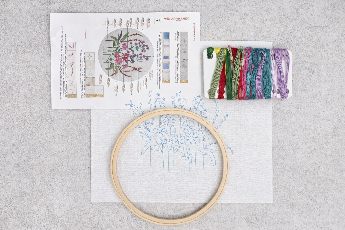 Violet Meadow - Beginner Embroidery Kit