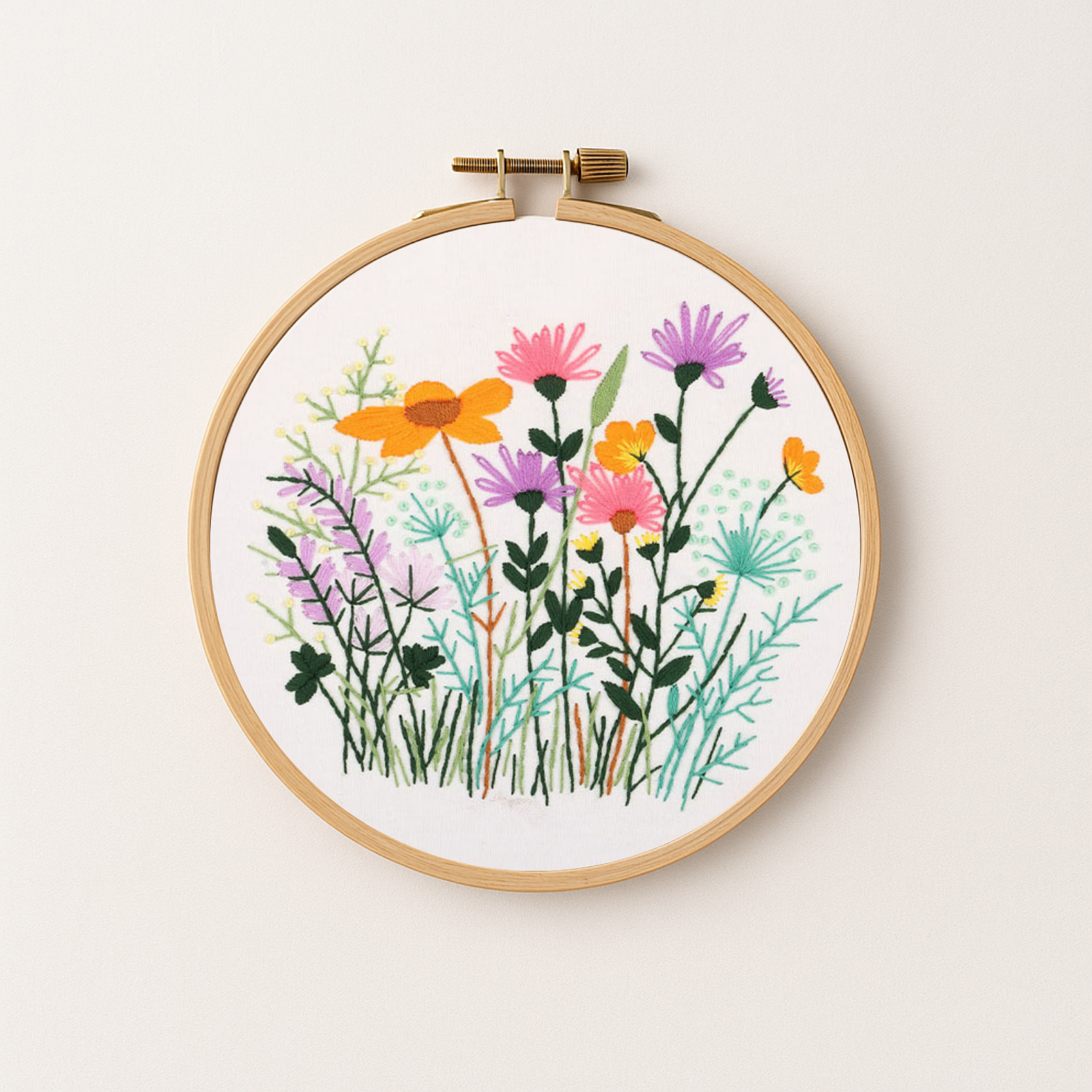 Wildflower embroidery design