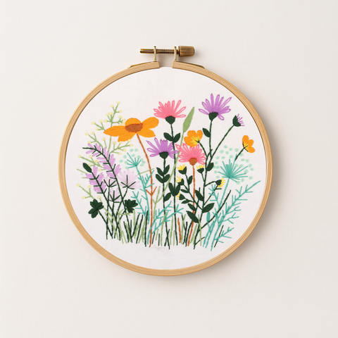 Wildflower embroidery design