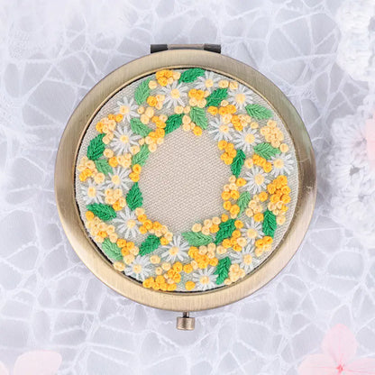 Wild Flowers - DIY Embroidery Kit for Makeup Mirror