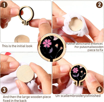 Wooden Mini Embroidery Hoop Frame for DIY Crafts